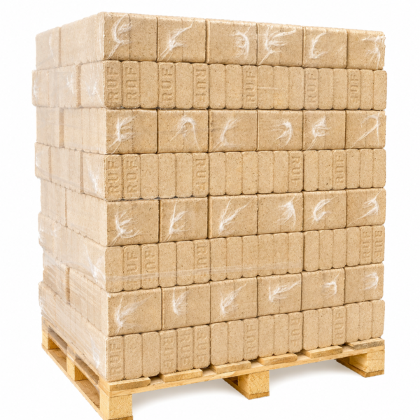 RUF Holzbriketts 960 kg Palette mit 96 × 10 kg