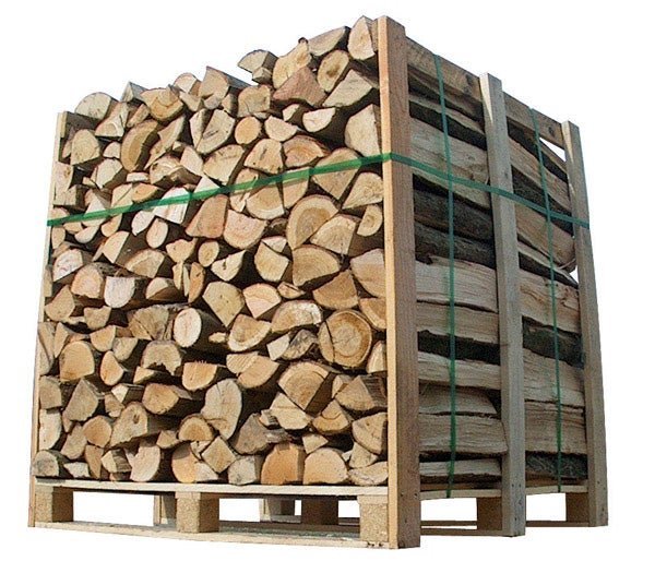 Holzscheite, Länge 50 cm, Palette mit 1,5 Ster