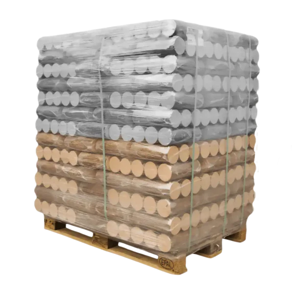 Pollmeier Buchenholzbriketts PEFC zertifiziert Palette 480 kg ( Halbe Palette )