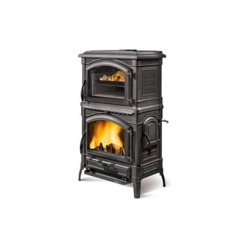 Houtkachel Isotta Forno EVO – 11 kW – Anthrazit Schwarz