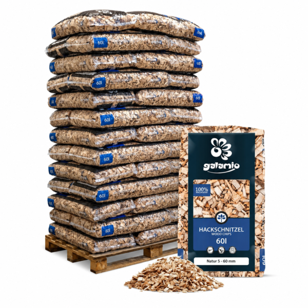 Holzhackschnitzel natur 5-60 mm 2340 L (39 × 60 L) Bodenschutz