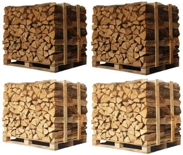 Kaminholz-Mix 4 Paletten à 33-cm Scheite (6 Ster / 4,8 m³)
