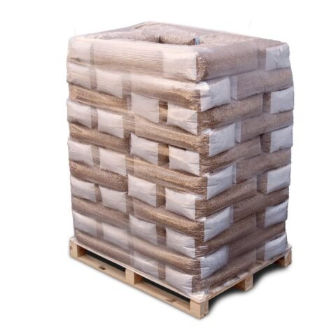 Holzpellets 6 mm – Palette mit 65 Säcken à 15 kg (975 kg)