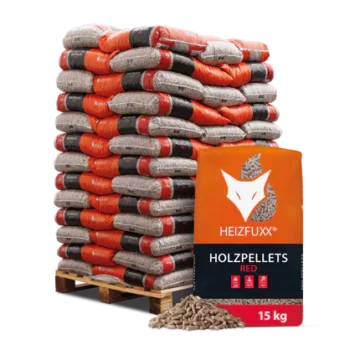 Holzpellets Red 65 × 15 kg – 975 kg Palette – ENplus A1 Hartholzpellets