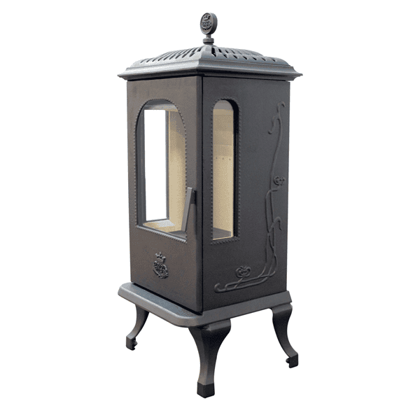 Kaminofen Westbo Victoria 100 mit Seitenglas aus Gusseisen und Clean-Burning-Technologie